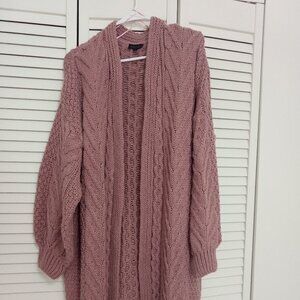Topshop Oversized Berry Cardigan Size 6